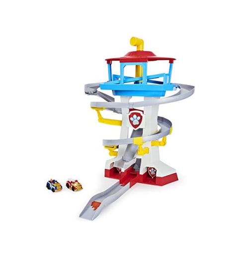 PAW PATROL Playset with Vehicles, Scale True Metal Adventure Bay Rescue Way-Juego