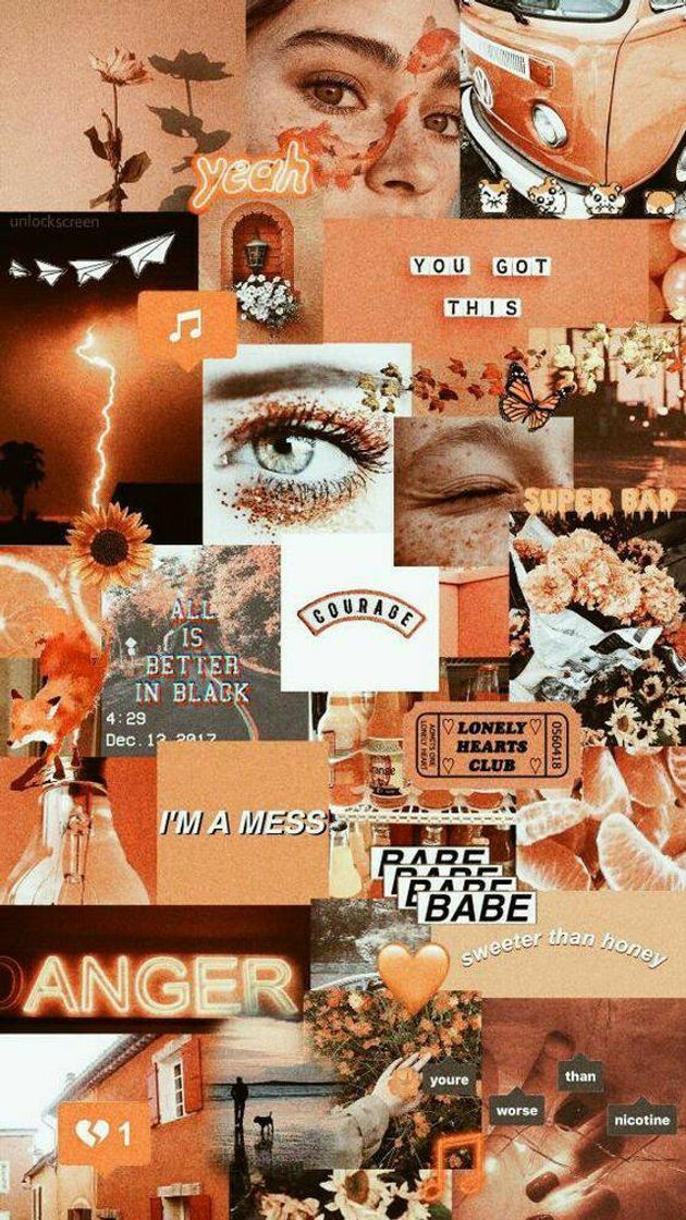 Fashion aesthetic orange 