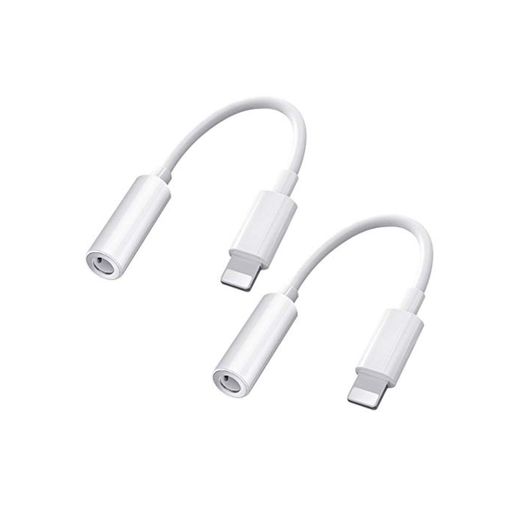 [2 Pack] Adaptador de Auriculares para iPhone Jack de 3.5 mm,Compatible con
