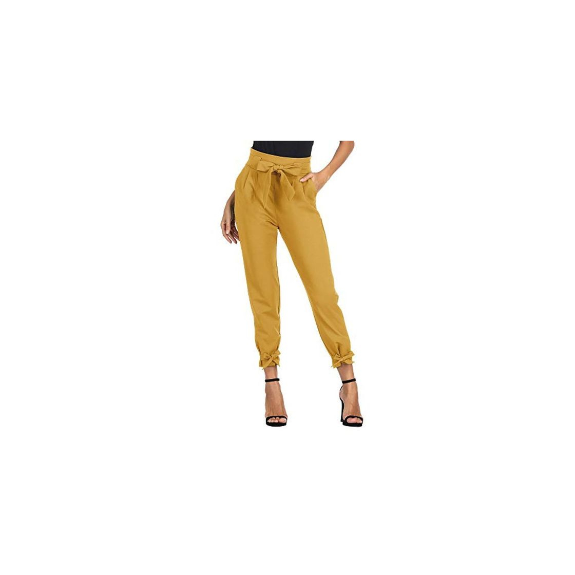 Fashion Pantalones de Talle Alto para Mujeres Elegantes con Transpirable