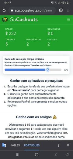 app pra ganhar dinheiro