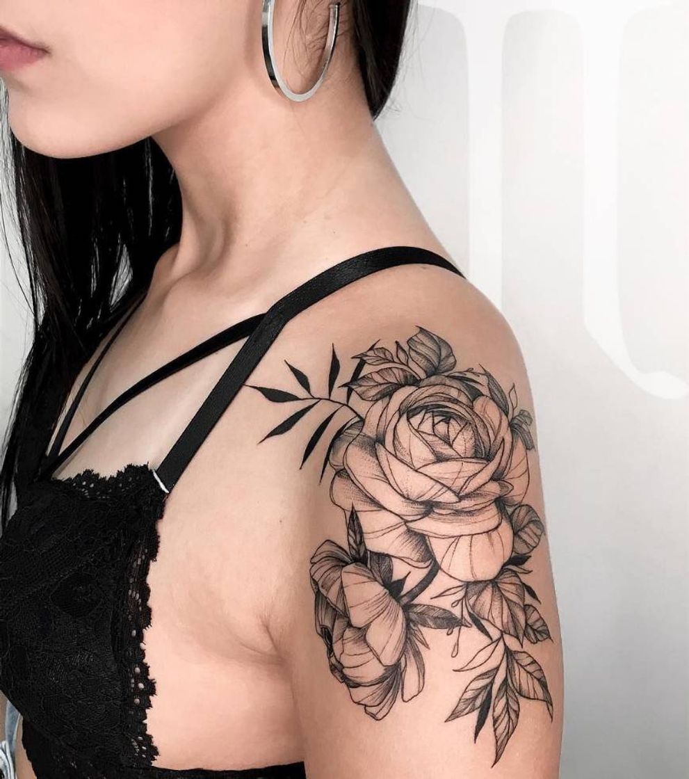 Fashion Tatuagem de flores