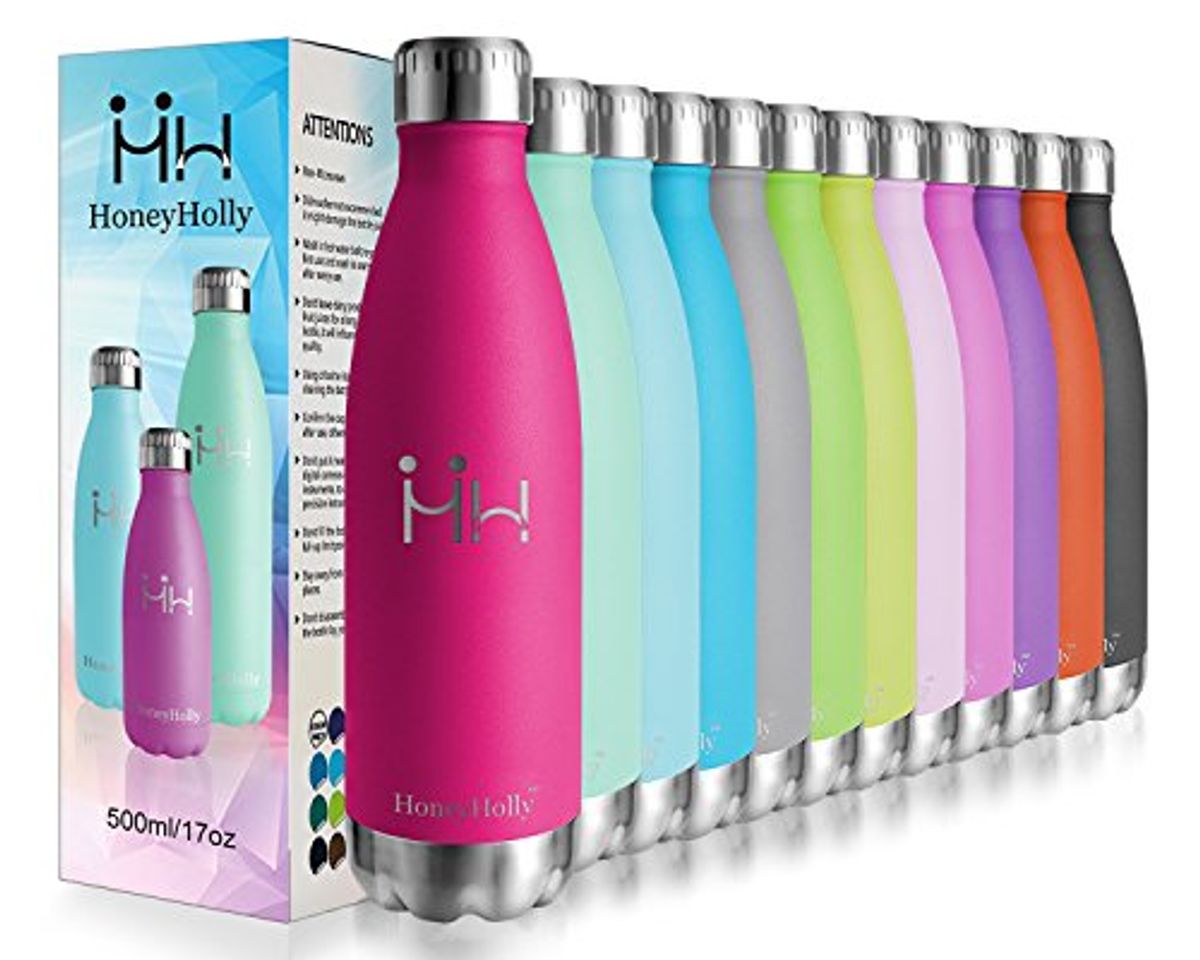 Fitness HoneyHolly Botella de Agua Acero Inoxidable 350