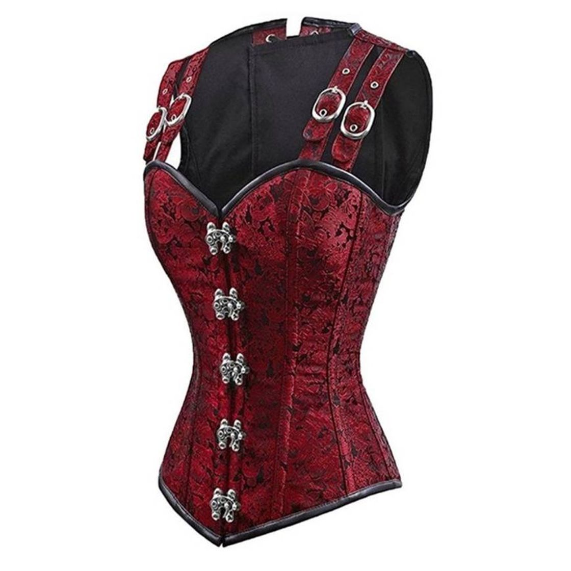 Moda Corset vintage vermelho