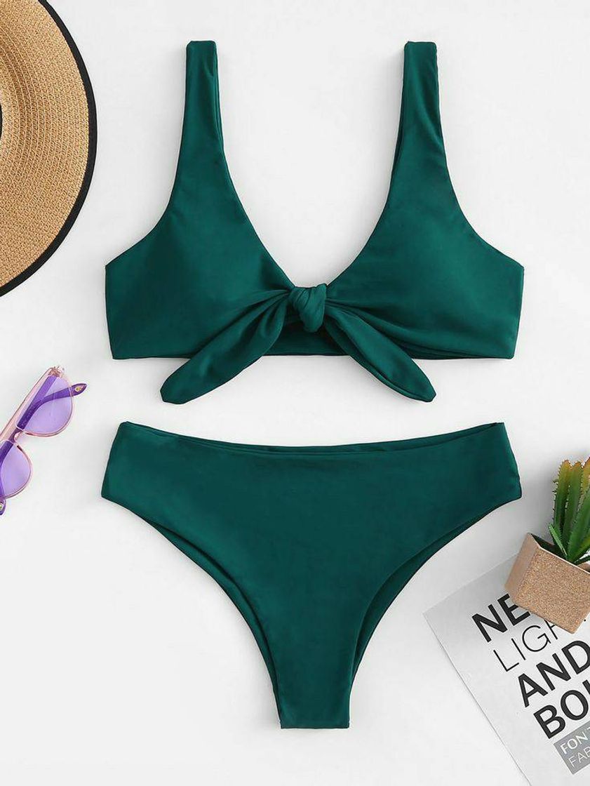 Social Biquíni Verde Musgo