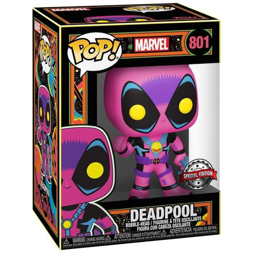 Pop Figure Marvel Deadpool Blacklight Exclusive - Funko