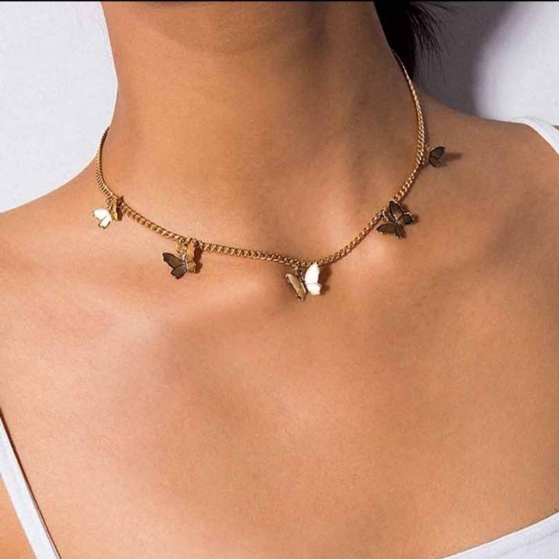 Social Colar de borboleta 