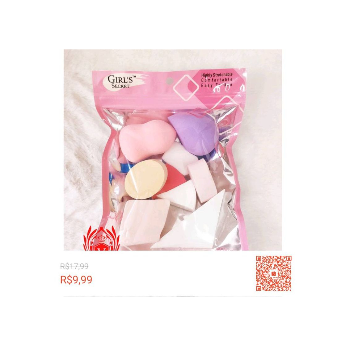 Social Kit de esponjas de maquiagem 