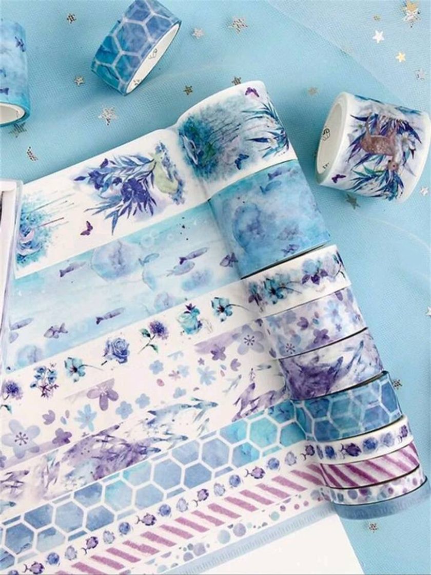 Social Fita decorativa azul