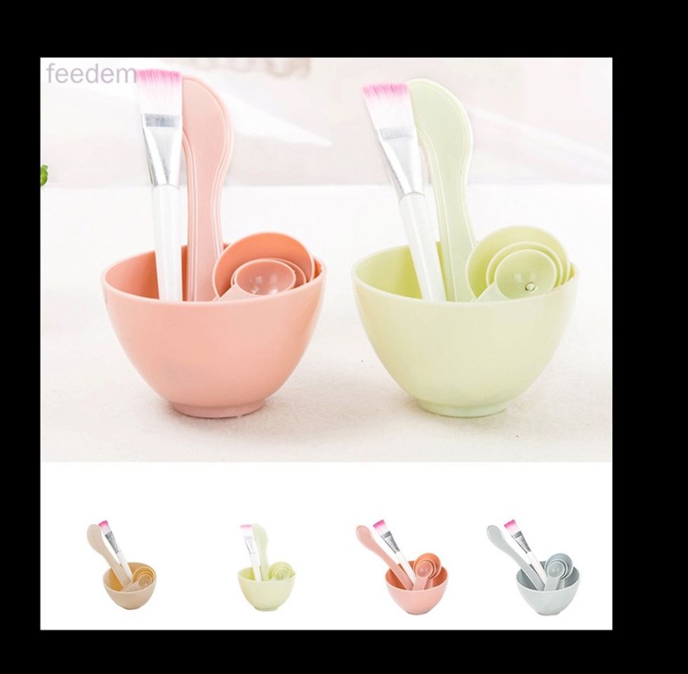 Product  Facial Brush Mask Bowl Spoon Set Mask Brush Bar💕