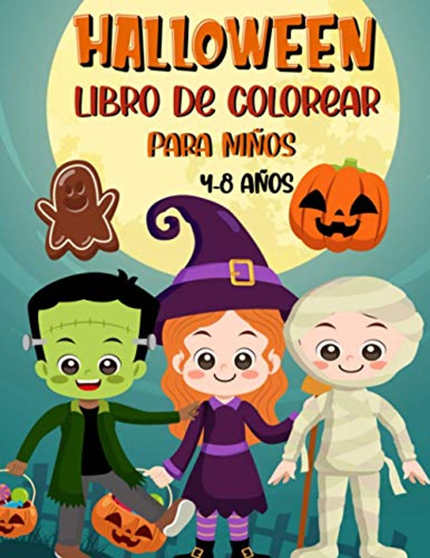 Libro Halloween Libro de Colorear Para Niños 4-8 años: Libro para colorear en