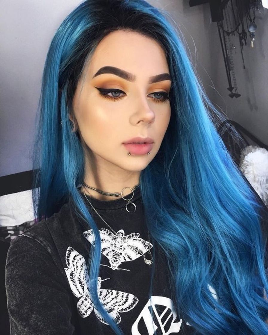 Moda Cabelo azul 💙✨