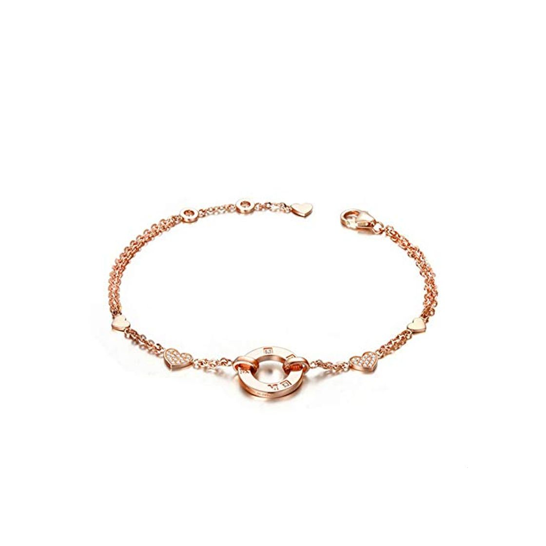 Social Blisfille Pulsera Mujer Plata Barata Pulsera de Corazón Pulseras Oro Mujer 18
