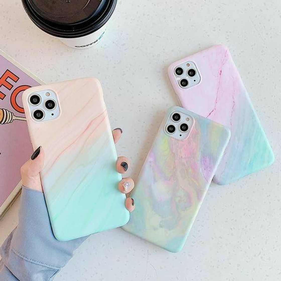 Fashion Capinha de cll Marble color case