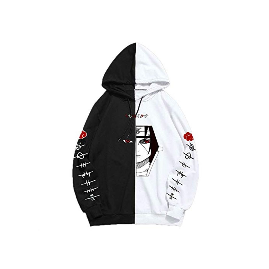 Moda kewing Uchiha Itachi Sudadera con Capucha Unisex Anime japonés Naruto Uchiha Itachi Akatsuki Color Block Sudadera con Capucha