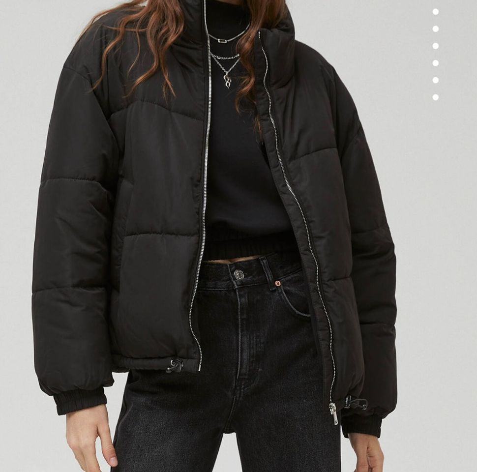 Moda Zipped puffer jacket with a funnel collar