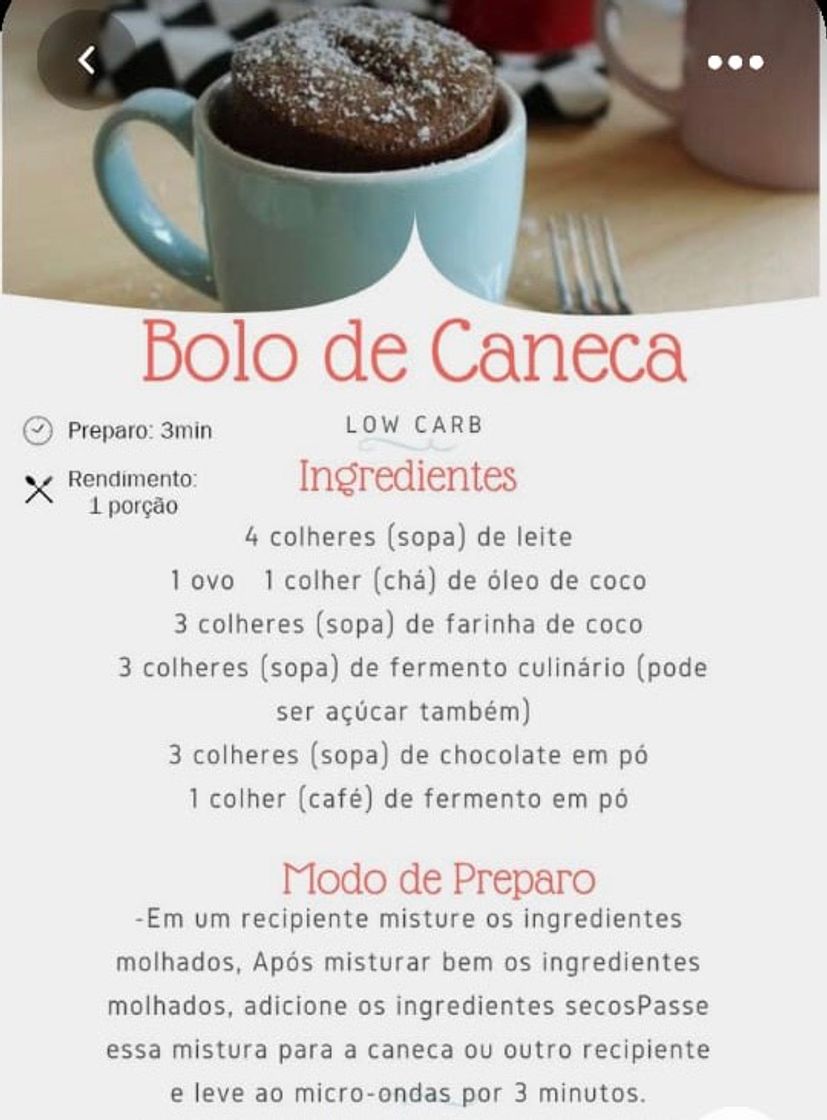 Moda Receita low carb fácil 