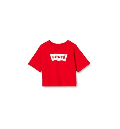 Levi's Kids Lvg Light Bright Cropped Top Camiseta Super Red para Niñas