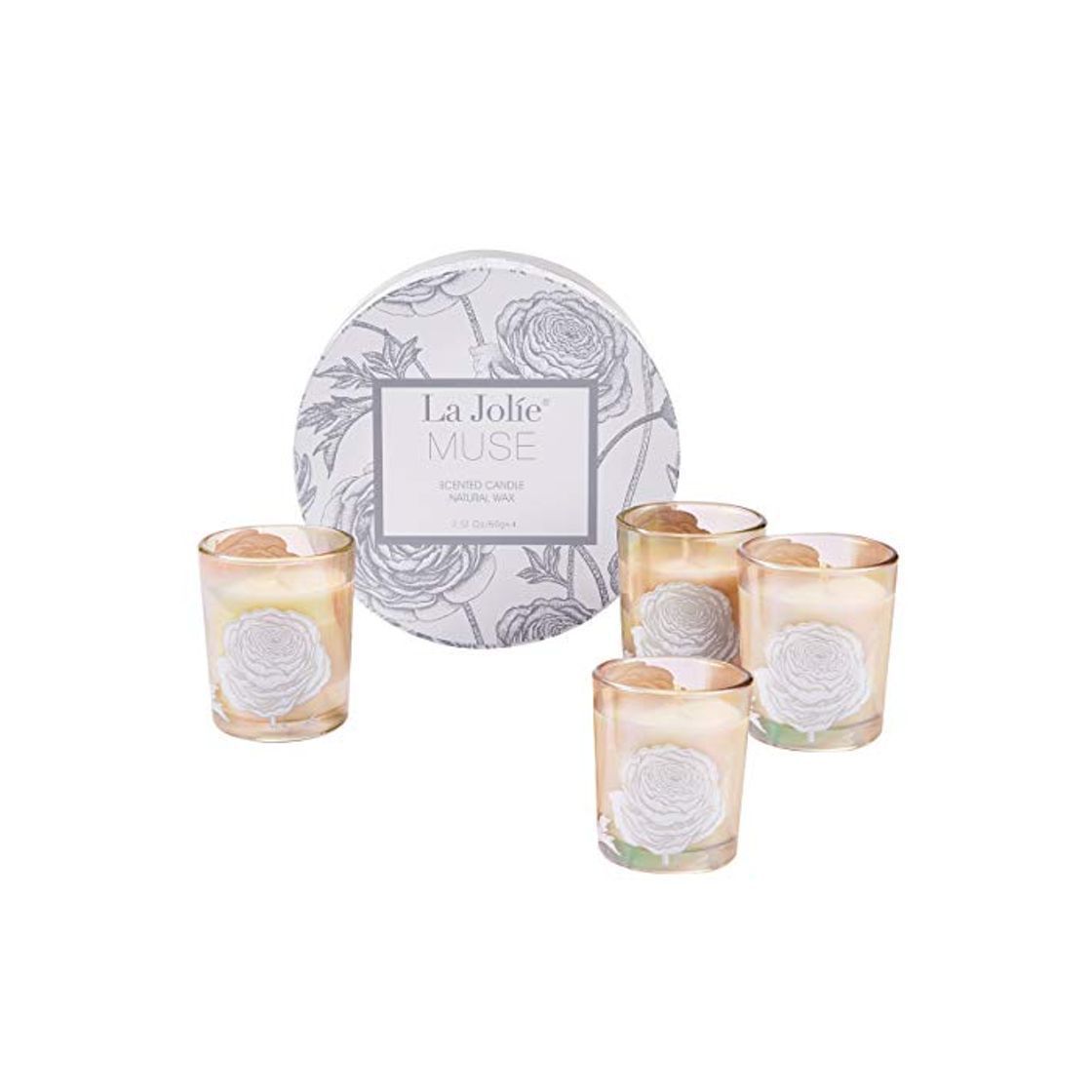 Social La Jolíe Muse Juego de 4 Velas aromatizadas de Regalos