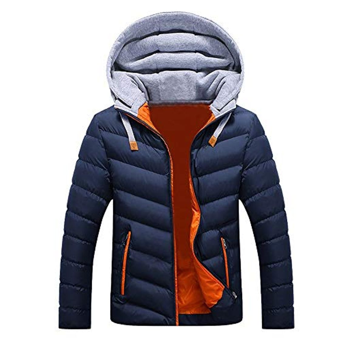 Moda BaZhaHei Hombre Invierno Cazadoras De Plumas Calor Grueso Manga Larga Encapuchado Chaquetas Acolchado Hombre Inverno Chaqueta Acolchada con Capucha De Pelo Espesar Cálido para hoombre