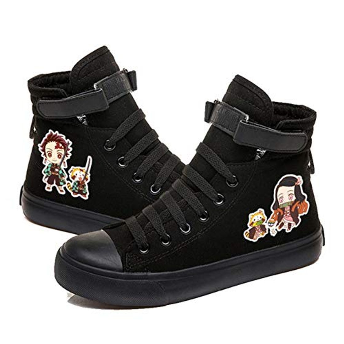 Moda pZgfg Canvas Shoes Unisex Anime Kimetsu No Yaiba Kamado Tanjirou Plimsolls Demon Slayer Zapatos De Lona Zapatos con Suela De Cuerda 39