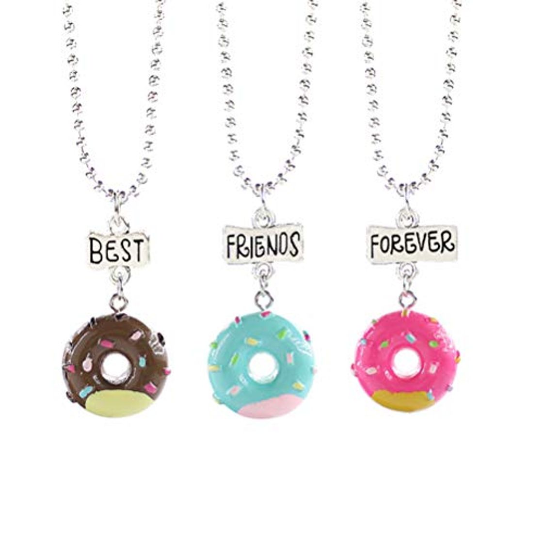 Productos YeahiBaby 3 unids Donut Collar de la Amistad Collares Conjunto suéter Cadena