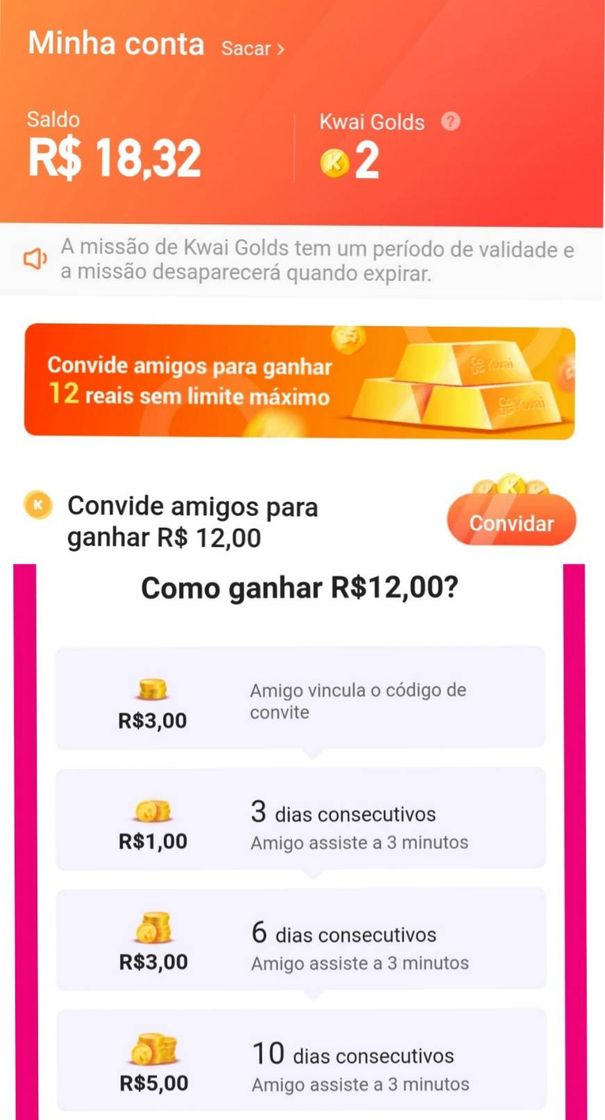 App App para ganhar dinheiro assistindo vídeos.