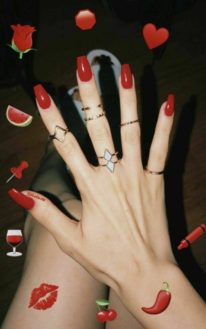 Fashion Red nails❤