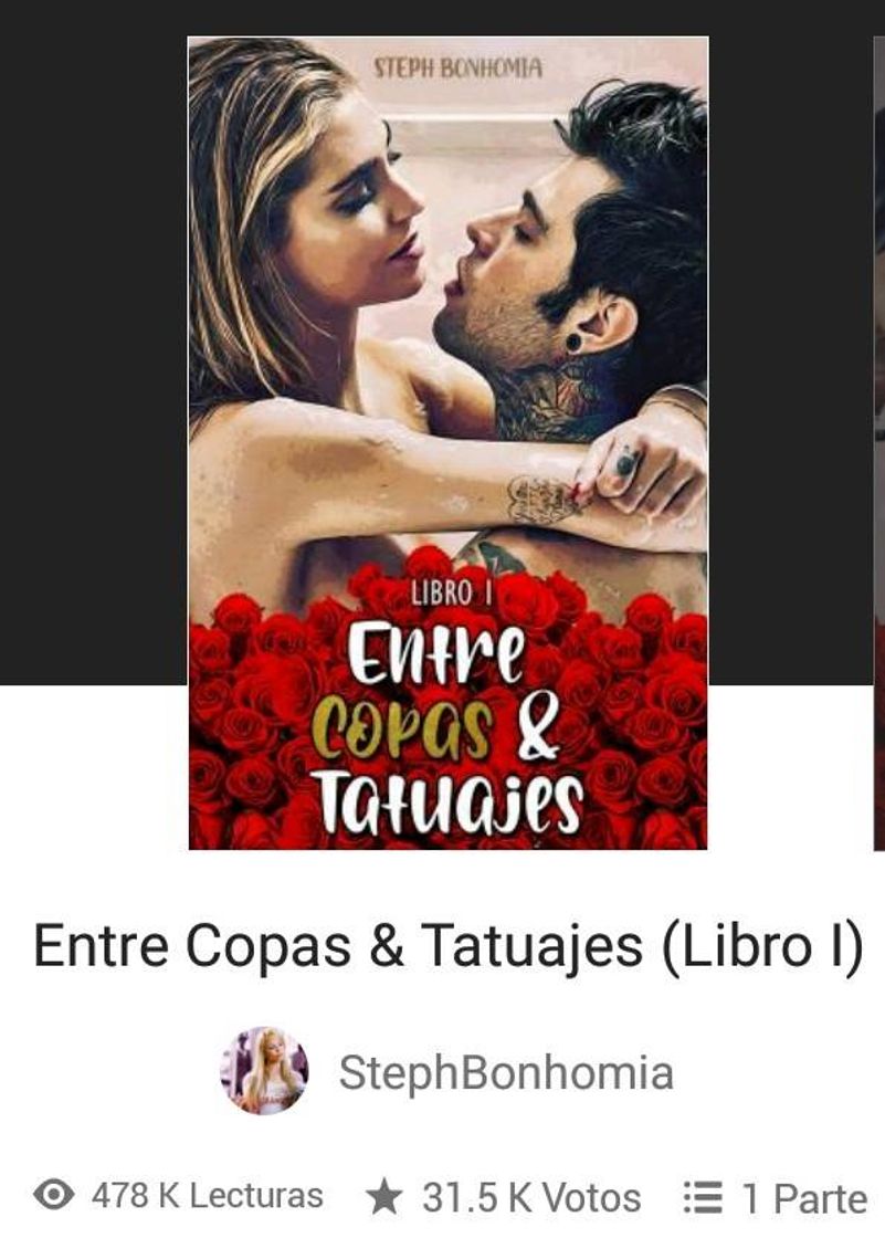 Libros Entre copas y Tatuajes 1🍷(wattpad)