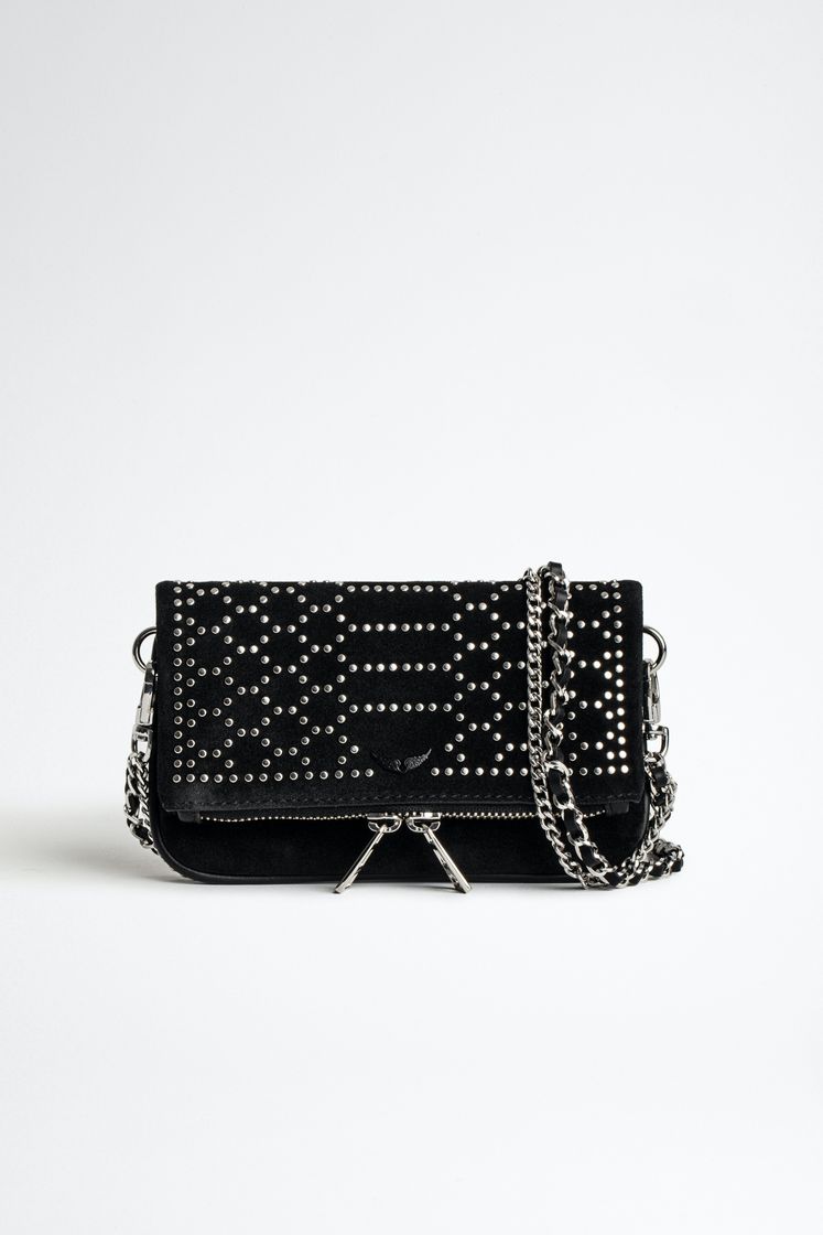 Moda Bolso de mano Rock Nano Suede Scale Studs - Zadig & Voltaire