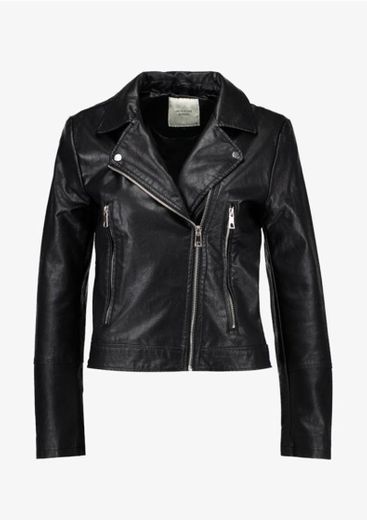 JDY YONG JACQUELINE - Chaqueta de cuero sintético - black