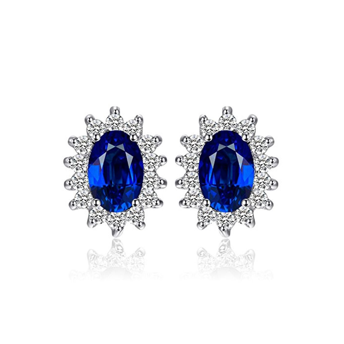 Moda JewelryPalace Pendientes Princesa Diana William Kate Middleton Vintage Halo Oval 1