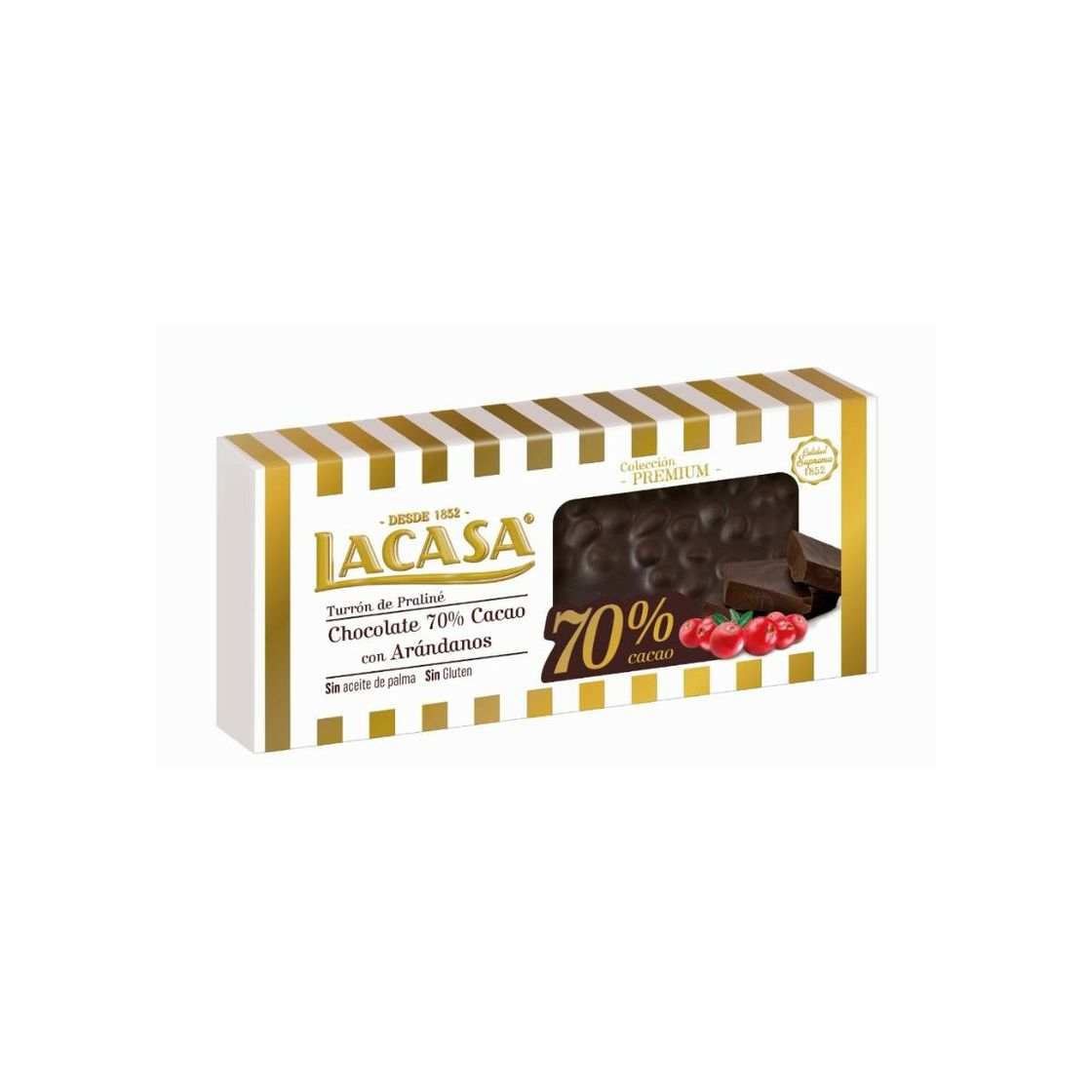 Product Turrón 70% cacao con Arándanos