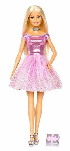 Barbie Muñeca rubia Feliz Cumpleaños con regalo
