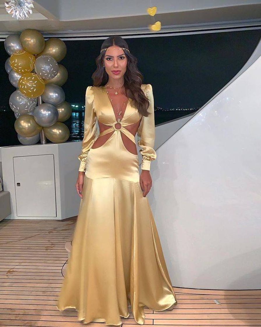 Fashion Vestido dourado