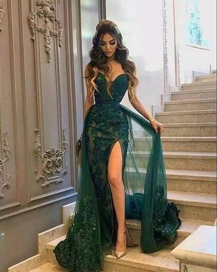 Social Vestido de cor verde 