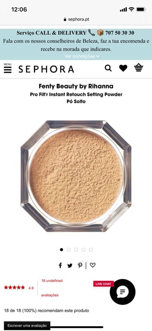 Producto Pro Filt'r Instant Retouch Setting Powder