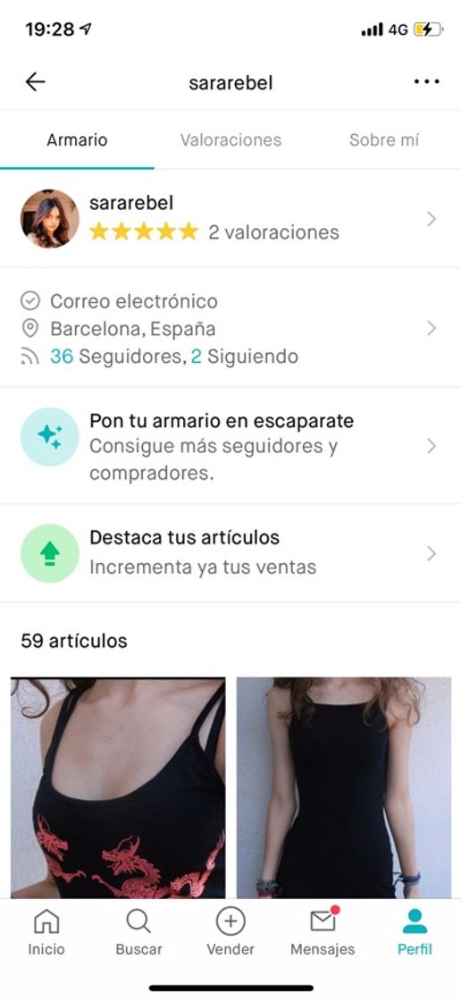 App Vinted !!! Para mi, la mejor app para vender ropa. 