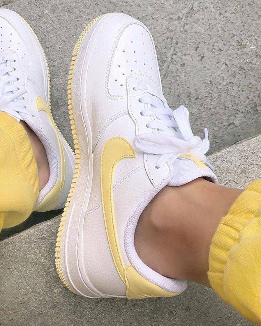 Social Yellow lemon and white nike air force