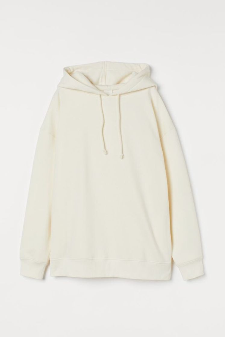 Moda Oversized hooded top - Cream - Ladies