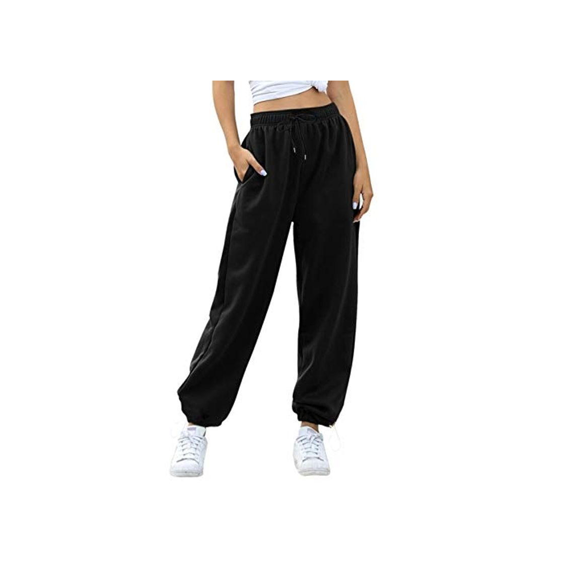 Fashion beifon Harem Pantalón Chandal Mujer Largo Pantalón Deportiva Mujer Pantalones Jogging con