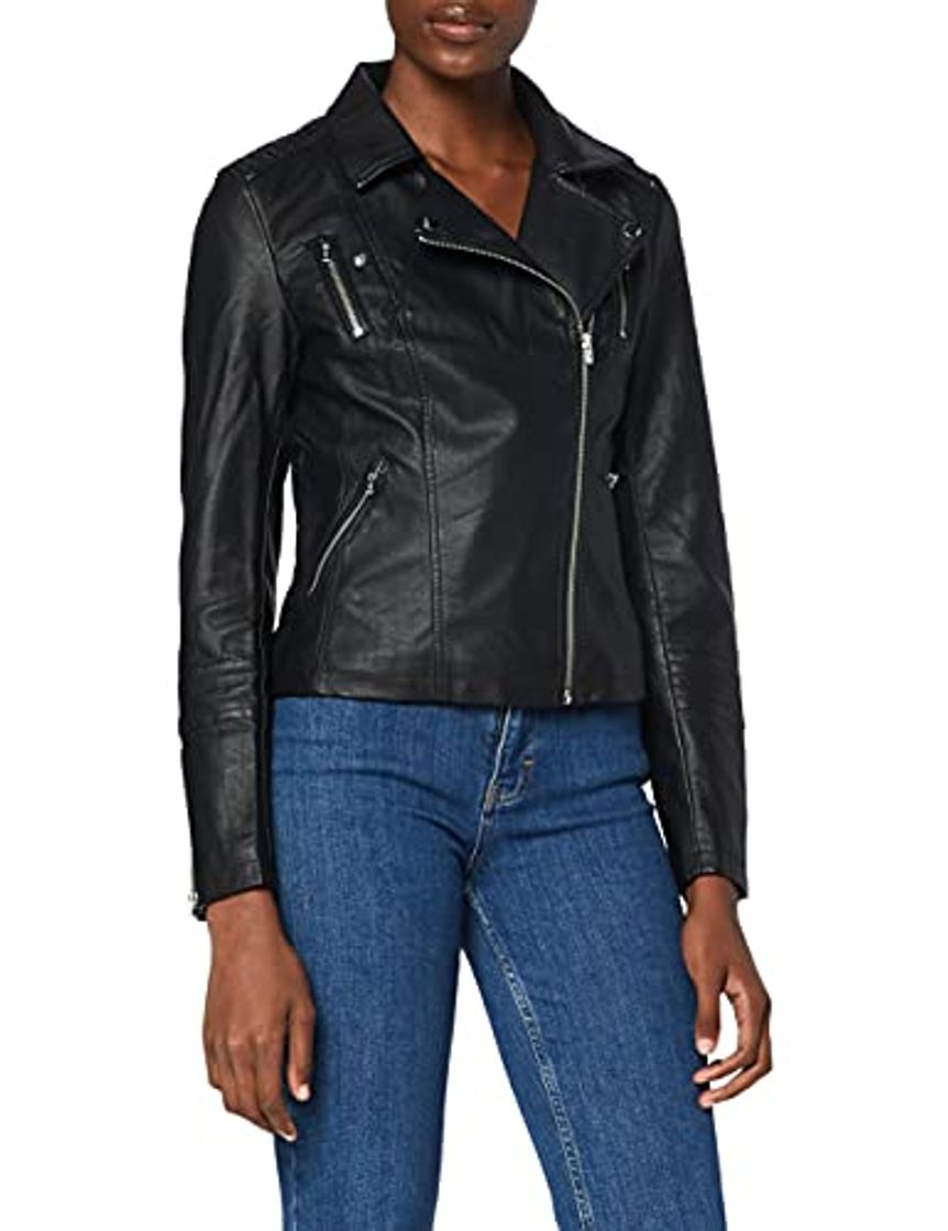 Moda Only ONLGEMMA Faux Leather Biker OTW Noos Chaqueta, Negro