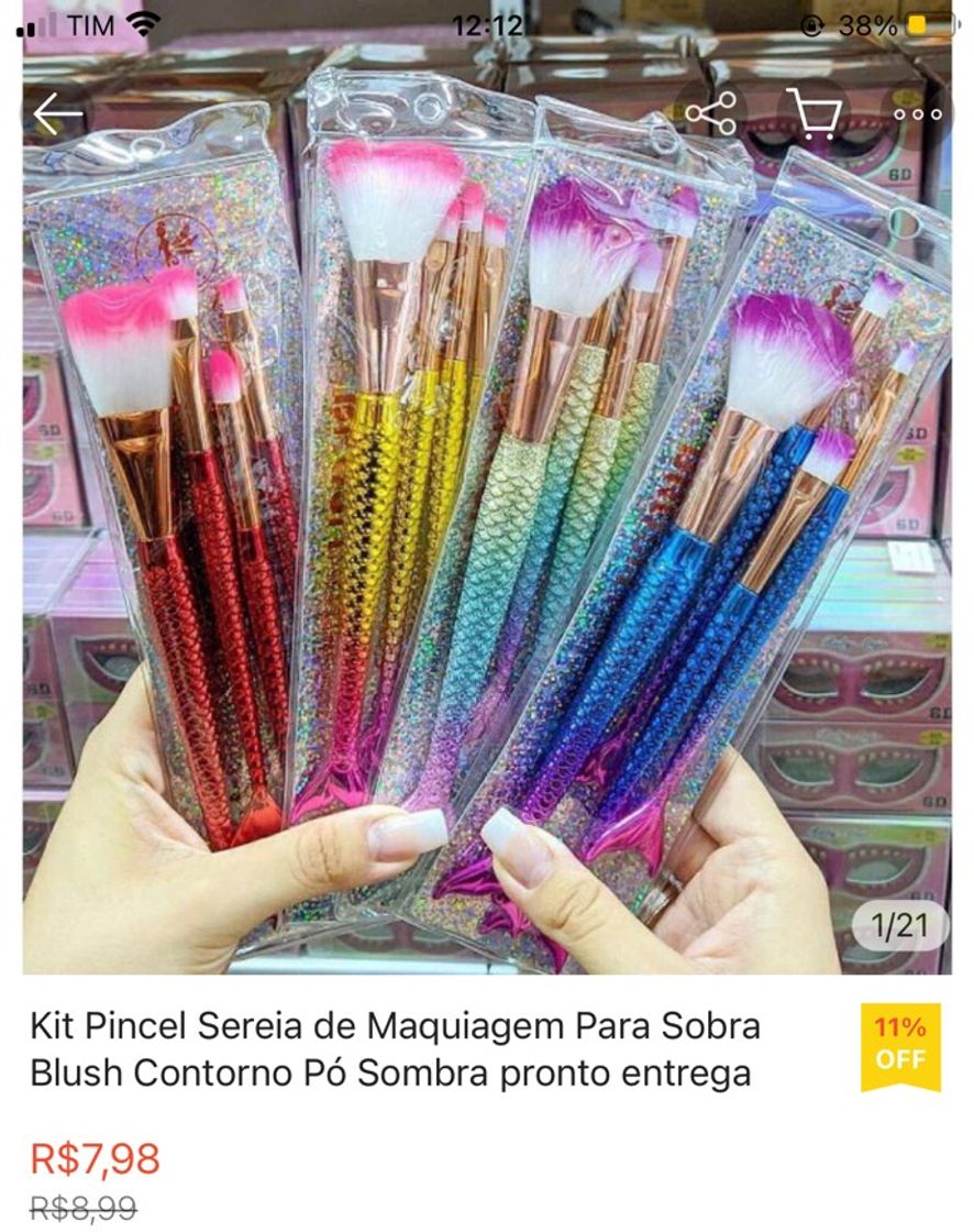 Moda Kit Pincel Sereia de Maquiagem