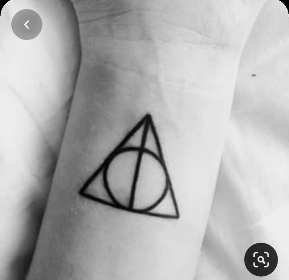 Fashion Tatuagem Harry Potter relíquias da morte 