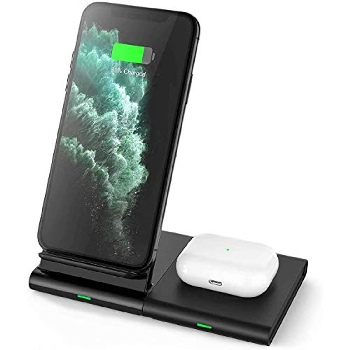 Electronic Hoidokly Cargador Inalámbrico Rápido Qi Fast Wireless Charger 7.5W para iPhone 11/11