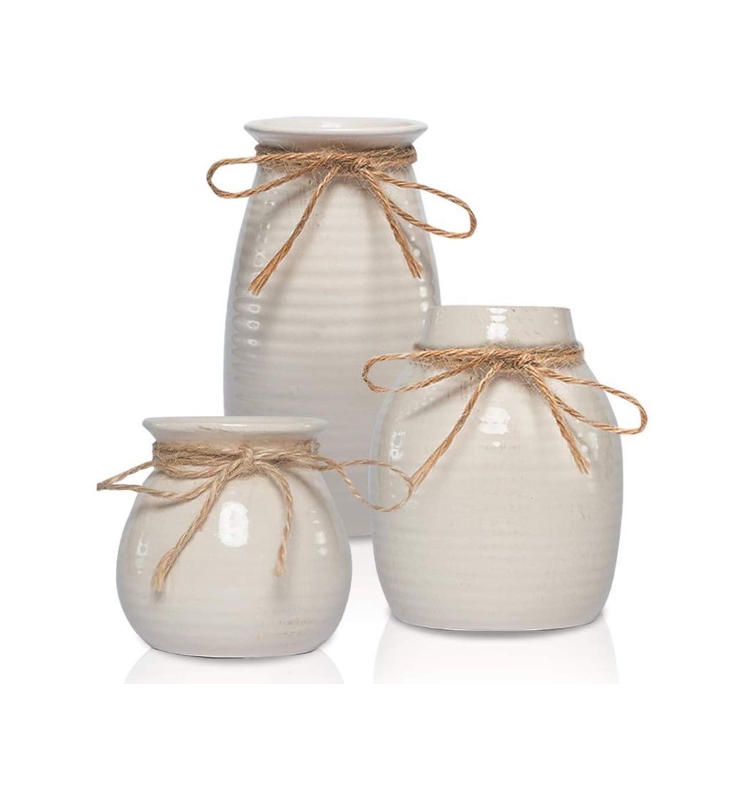 Producto White Vases for Decor - Rustic Home Decor