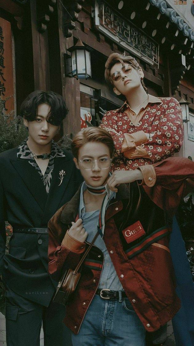 Social Jin, Taehyung e Jungkook