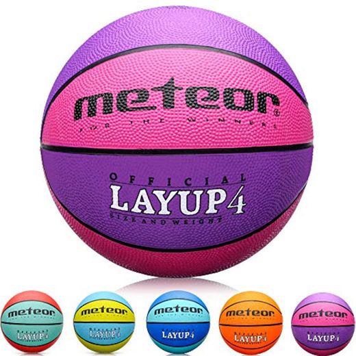 meteor Balón Baloncesto Talla 4 Pelota Basketball Bebe Ball Infantil Niño Balon
