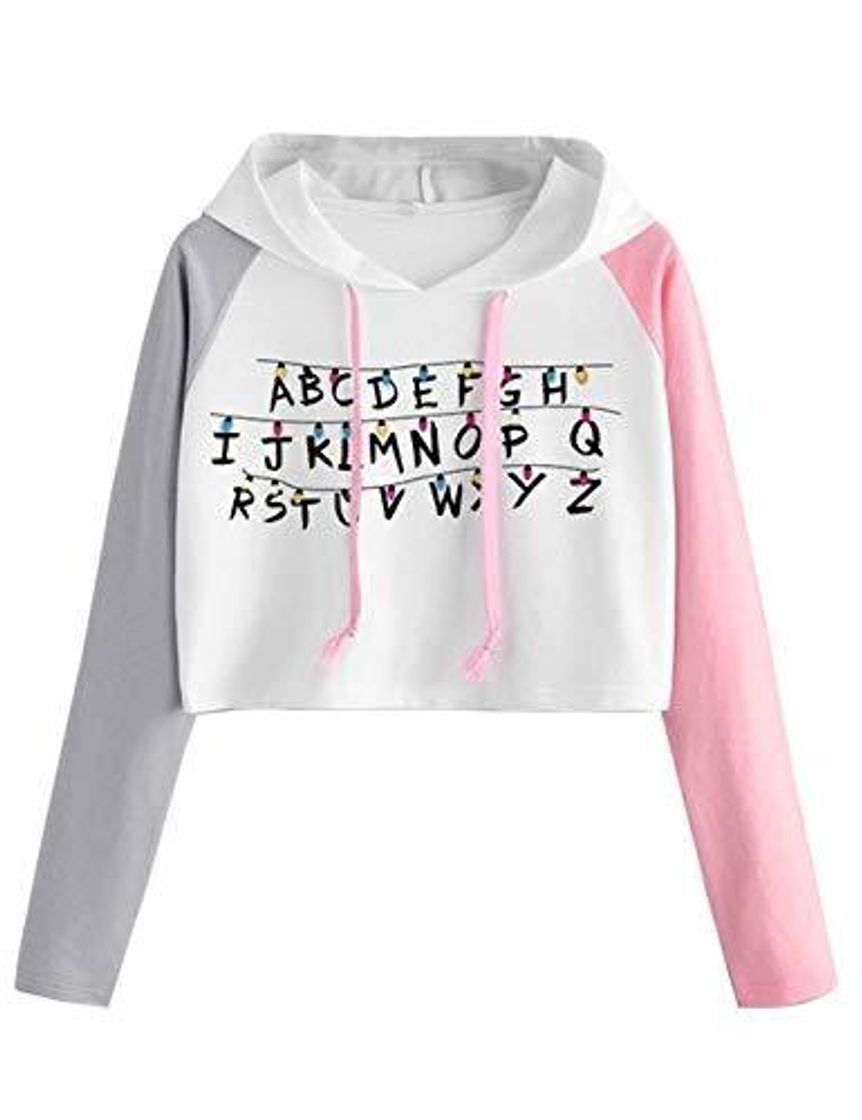 Social Sudadera Stranger Things Niña, Sudadera Stranger Things 3 Mujer Corta Sudadera con