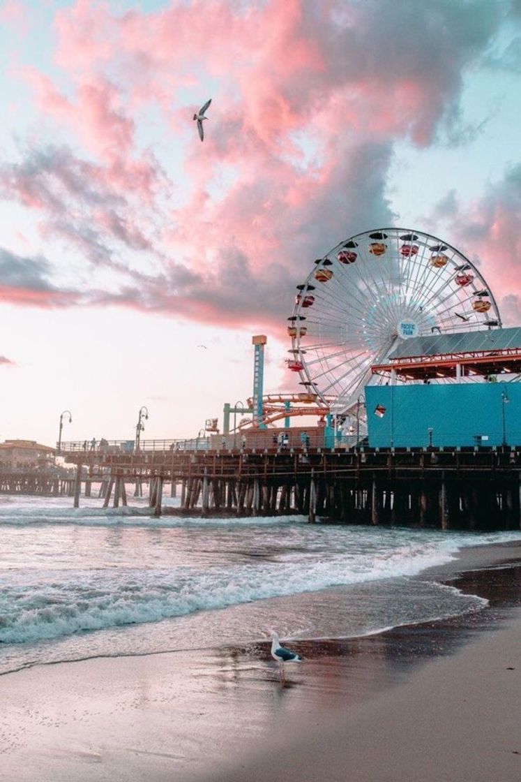 Moda Píer de Santa Monica, Califórnia 